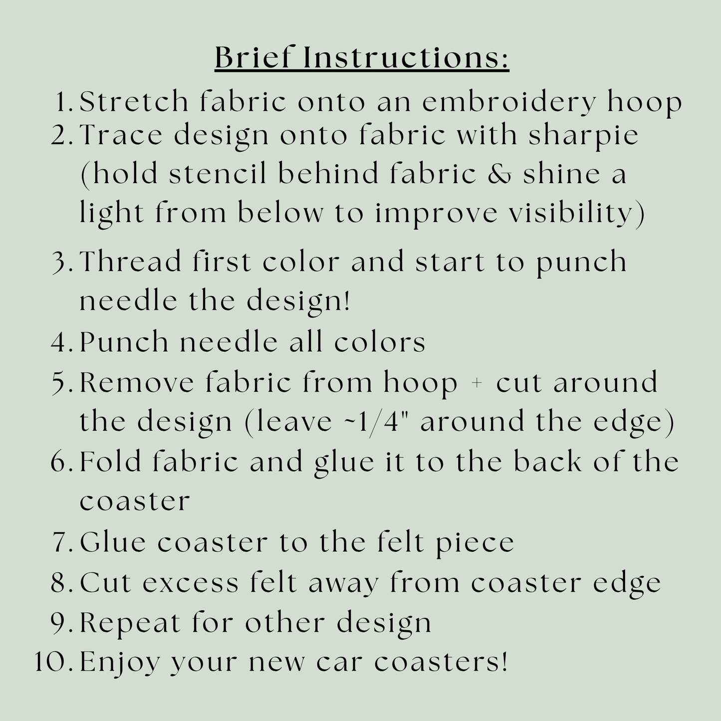 Flower Car Coaster Refill Kit