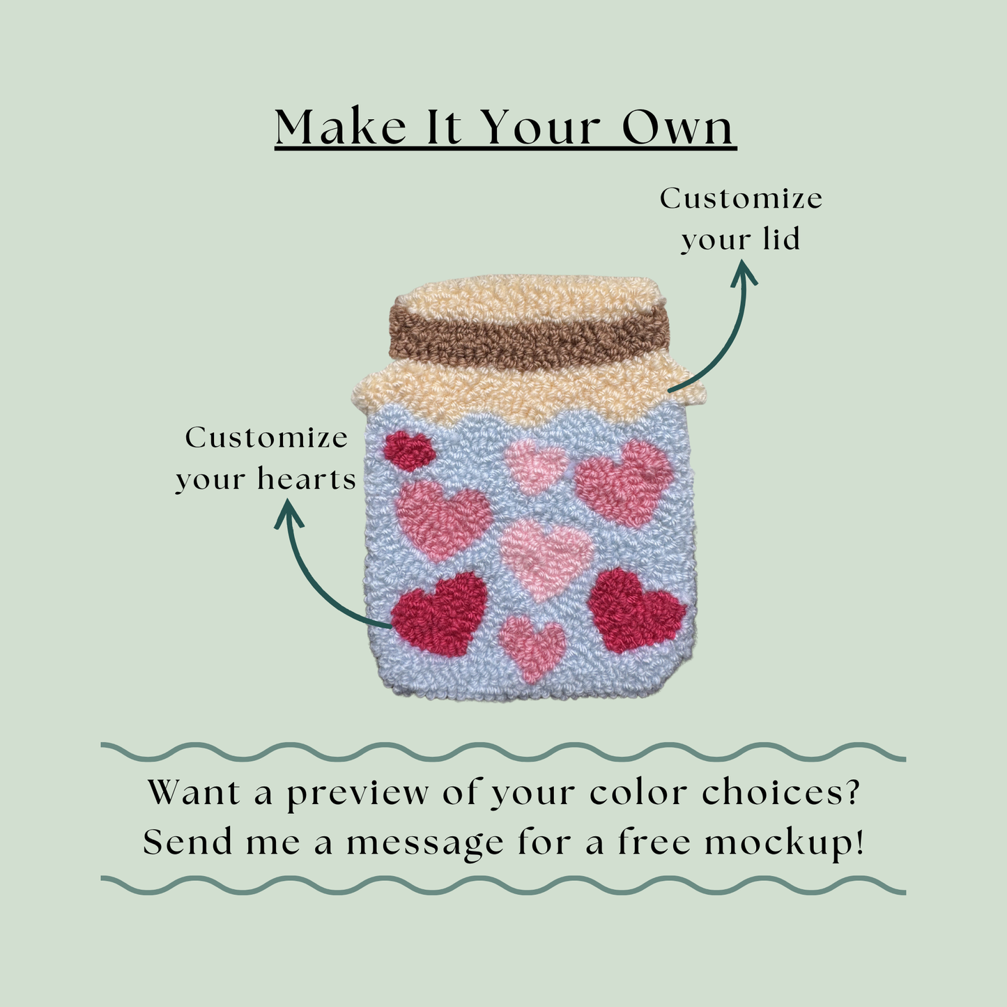 Jar of Hearts Mug Rug