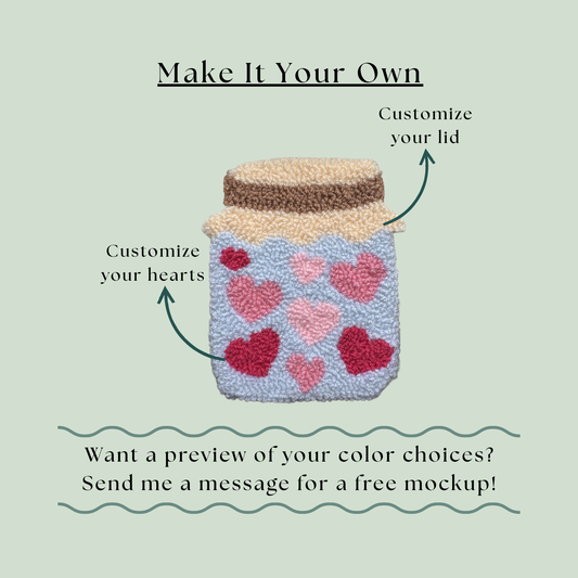 Jar of Hearts Mug Rug